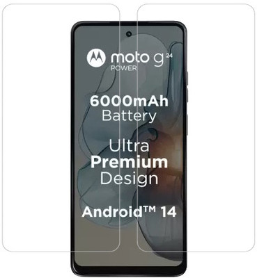 ojucase Tempered Glass Guard for moto g24 Power, Moto G24 Power, motorola g24 Power, Motorola G24 Power, MOTOROLA g24 Power(Pack of 2)