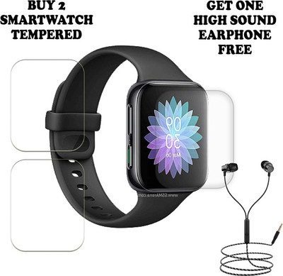 ARBAN Tempered Glass Guard for OPPO WATCH 41MM SMART WATCH BUY PACK 2 AND GET ONE EARPHONE FREE(Pack of 2)