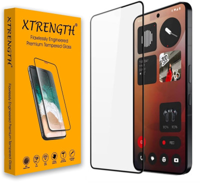 XTRENGTH Tempered Glass Guard for Nothing Phone 3a, Nothing Phone 3a Pro, Gorilla Screen Guard, with Easy Installation Kit(Pack of 1)