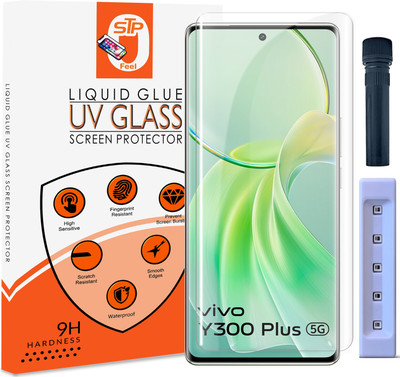 STP FEEL Tempered Glass Guard for Vivo Y300 Plus UV Advanced Curved Screen Protector Guard with Easy Installation Kit(Pack of 1)