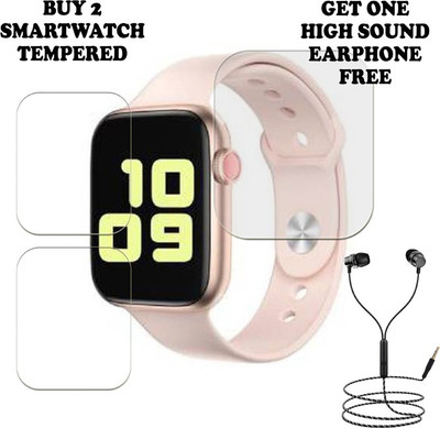 ARBAN Tempered Glass Guard for MOBIRITE W26 FITNESS SMART WATCH BUY PACK 2 AND GET ONE EARPHONE FREE(Pack of 2)