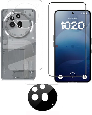 Besmon Tempered Glass Guard for Nothing Phone 3a Pro 5G Tempered Glass Screen Protector Front And Back Screen Guard With camera lens protector(Pack of 1)