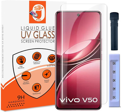 Maxboost Tempered Glass Guard for Vivo V50e, Vivo V50 5G UV Advanced Curved Screen Protector Guard with Easy Installation Kit(Pack of 1)