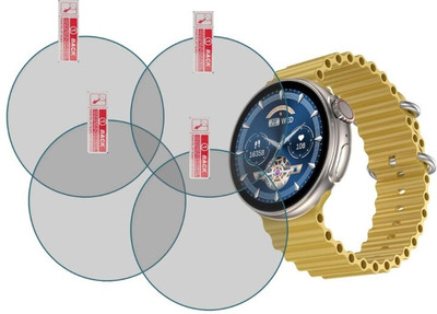 KHWABEEDA Tempered Glass Guard for FIRE-BOLTT ASTEROID 1.43 SUPPER AMODED DISPLAY SMART WATCH (PACK OF 4)(Pack of 4)