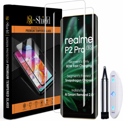 MS-Shield Tempered Glass Guard for realme P2 Pro 5G, Borderless UV Glass Protection(Pack of 2)