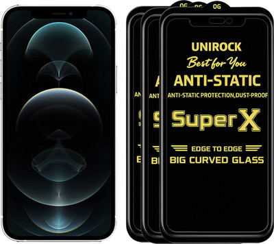 Unirock Tempered Glass Guard for Apple iphone 12 Pro(Pack of 3)