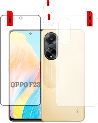 RapTag Front and Back Tempered Glass for OPPO F23 [Bubble Proof] [Transparent] [Anti Scratch].91.926(Pack of 2)