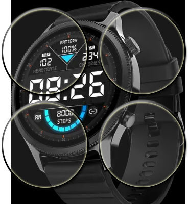 tombik Tempered Glass Guard for 33edc-NoiseFit Evolve 5 Smartwatch(Pack of 4)