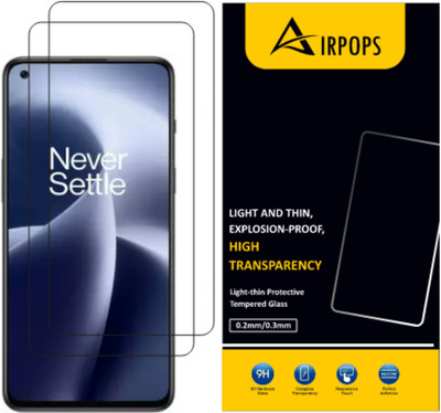 airpops Tempered Glass Guard for OnePlus Nord, OnePlus Nord 2, OnePlus Nord CE 5G, OnePlus Nord CE 2 5G, OnePlus Nord 2T(Pack of 2)