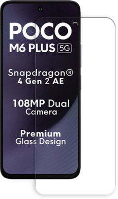 ARBAN Tempered Glass Guard for Poco M6 Plus 5G FRONT SCREEN PROTECTOR(Pack of 1)