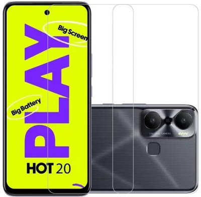 HOBBYTRONICS Tempered Glass Guard for Infinix Hot 20 Play(Pack of 2)