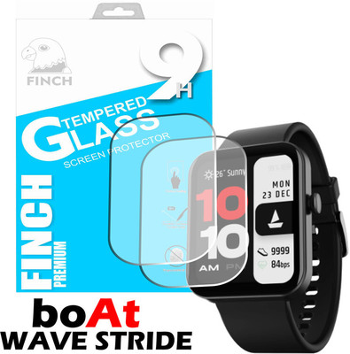Olonga Tempered Glass Guard for BOAT WAVE STRIDE SMART WATCH(Pack of 2)