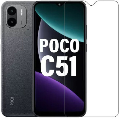 VIGHNAD Tempered Glass Guard for POCO C51, Poco C51(Pack of 1)