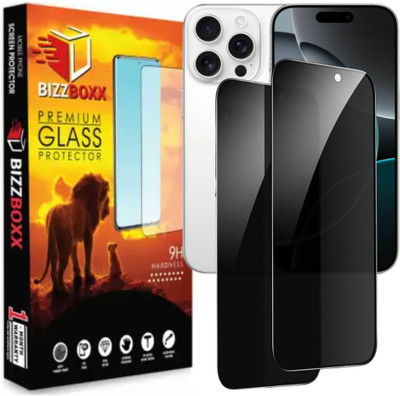 BizzBoxx Tempered Glass Guard for Apple iPhone 16 Pro Max, iPhone 16 Pro Max, iPhone 16pro Max, 16 pro max, Precise Curved Edges, Scratch Guard, Privacy temper glass guard, screen guard, privacy temper glass(Pack of 2)