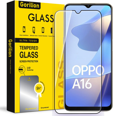 Gorilion Tempered Glass Guard for Oppo A16(Pack of 1)