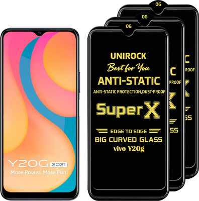 Unirock Tempered Glass Guard for Vivo Y20G 2021(Pack of 3)