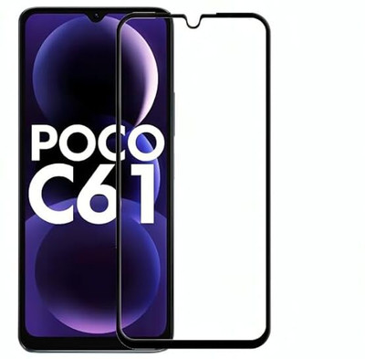 ALFA URBAN Tempered Glass Guard for POCO C61 5G Edge To Edge HD+ Tempered Glass Full Screen Coverage with Easy Installation(Pack of 1)