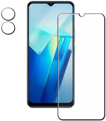 tombik Tempered Glass Guard for 17ssd-iQOO Z10 Lite-front,lens(Pack of 2)