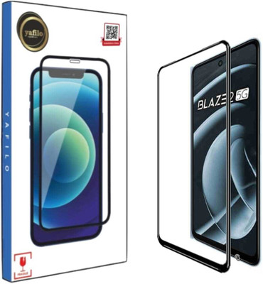 YAFILO Tempered Glass Guard for Lava Blaze 2 5G Star New Edge-to-Edge Full Screen Protector with Easy Self-Installation Kit(Pack of 1)