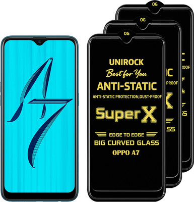 Unirock Tempered Glass Guard for OPPO A7(Pack of 3)