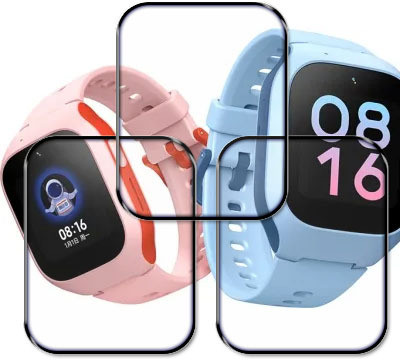 tombik Tempered Glass Guard for 77edc-Xiaomi Mitu Kids Smartwatch 7X(Pack of 3)