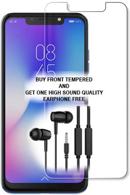 SOMTONE Tempered Glass Guard for Tecno Camon iClick 2 FRONT TEMPERED GLASS BUY AND GET ONE HIGH SOUND QUALITY EARPHONE FREE(Pack of 1)