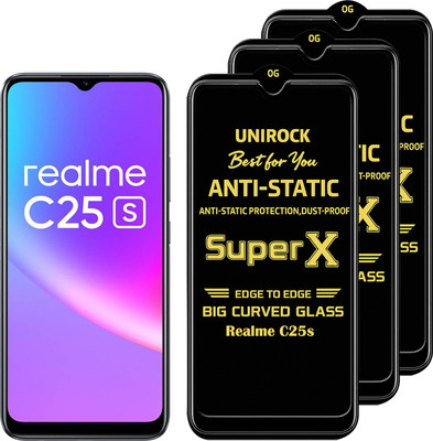 Unirock Tempered Glass Guard for Realme C25s(Pack of 3)