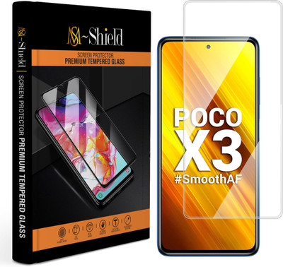 MS-Shield Tempered Glass Guard for POCO X3(Pack of 1)
