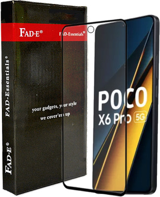 FAD-E Tempered Glass Guard for POCO X6 PRO 5G (with Camera Hole), POCO X6 PRO(Pack of 1)