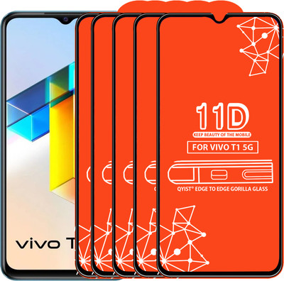 Qyist Tempered Glass Guard for Vivo T1 5G(Pack of 5)