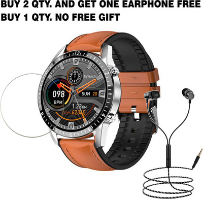 SOMTONE Tempered Glass Guard for I12 Smart Watch BUY 2 QTY AND GET ONE EARPHONE FREE(Pack of 1)