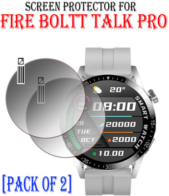 hirdesh Tempered Glass Guard for Fire Boltt Talk Pro(Pack of 2)