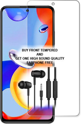 SOMTONE Tempered Glass Guard for Xiaomi Redmi Note 11 Pro FRONT TEMPERED GLASS BUY AND GET ONE HIGH SOUND QUALITY EARPHONE FREE(Pack of 1)