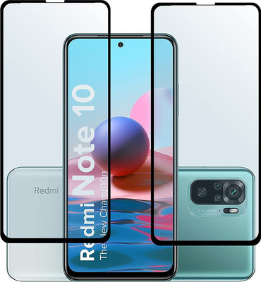 NIMMIKA ENTERPRISES Edge To Edge Tempered Glass for Mi Redmi Note 10 4G/Note 10s(Comprehensive protection | Comprehensive protection | Easy to install)(Pack of 2)