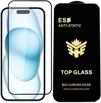Solomon Tempered Glass Guard for Apple iPhone 15 Plus Anti-Static Dust & Scratch Proof Full Glue, HD Clear Screen Protector(Pack of 1)