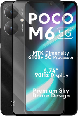 KWINE CASE Tempered Glass Guard for POCO M6 5G(Pack of 1)