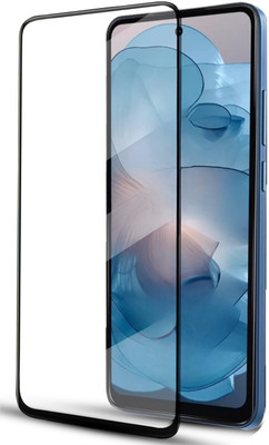 Microsion Tempered Glass Guard for Moto G24, G24 Power Tempered glass with Full Edge Protection and Easy Installation Kit (Black)(Pack of 1)