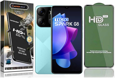 FAIYER BEAT Tempered Glass Guard for Premium high definition Tempered Glass For TECNO SPARK GO 2023 (high definition finish,Pack Of 1) Advanced gaming high definition Full Screen Coverage Screen Protector for TECNO SPARK GO 2023(Pack of 1)
