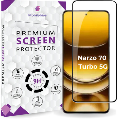 Mobilebies Tempered Glass Guard for Realme Narzo 70 Turbo 5G Premium Screen Protector Guard with Easy Installation Kit(Pack of 1)