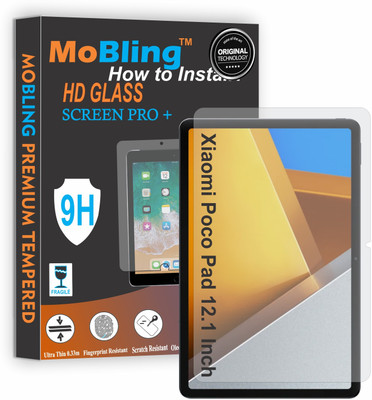Mobling Tempered Glass Guard for Xiaomi Poco Pad 2024 (12.1 Inch)(Pack of 1)