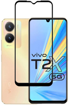 9H Edge To Edge Tempered Glass for Vivo T2x 5G-Tempered Glass | Full Coverage Edge to Edge Ultra-Strong, Ultra-Clear, 11D Screen Protector with Easy Installation Kit(Pack of 1)