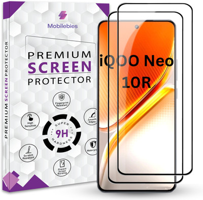 Mobilebies Tempered Glass Guard for iQOO Neo 10R Premium Screen Protector Guard with Easy Installation Kit(Pack of 2)