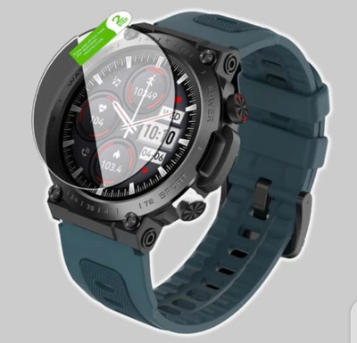 DOWRVIN Tempered Glass Guard for PEBBLE EXPLORE SMART WATCH TEMPERED GLASS(Pack of 2)