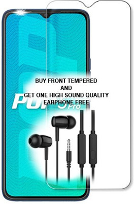 SOMTONE Tempered Glass Guard for Tecno Pop 5 Pro FRONT TEMPERED GLASS BUY AND GET ONE HIGH SOUND QUALITY EARPHONE FREE(Pack of 1)