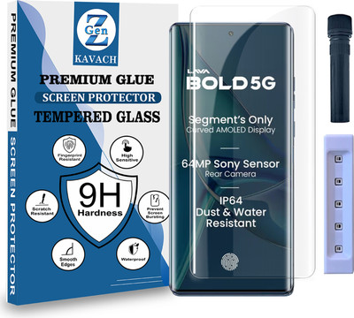 Genz Kavach Tempered Glass Guard for lava Bold 5G LAVA BOLD 5G lava bold 5g UV Advanced Curved Screen Protector Guard with Easy Installation Kit(Pack of 1)