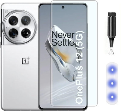 HIE POWER Edge To Edge Tempered Glass for OnePlus 12 5G-Advanced Hd+ Uv Tempered Glass -Edge To Edge Full Screen Coverage With Easy Installation Kit(Pack of 1)