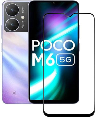 EITANSHA CREATION Edge To Edge Tempered Glass for POCO M6 5G, POCO C65, Redmi 13C 4G, Redmi 13C 5G(Pack of 1)