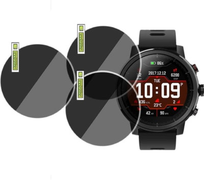 KHWABEEDA Tempered Glass Guard for HUAWEI AMAZFIT STRATOS( R) SMART WATCH TEMPERED GLASS (PACK OF 3)(Pack of 3)