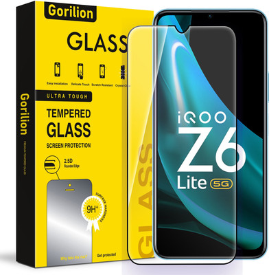 Gorilion Tempered Glass Guard for IQOO Z6 Lite 5G(Pack of 1)