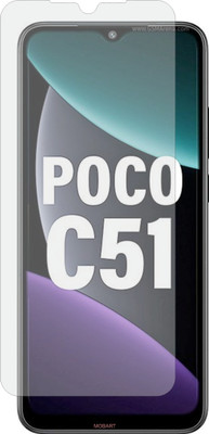 MOBART Tempered Glass Guard for XIAOMI POCO C51 MZB0E6DIN (Flexible & Shatterproof)(Pack of 1)